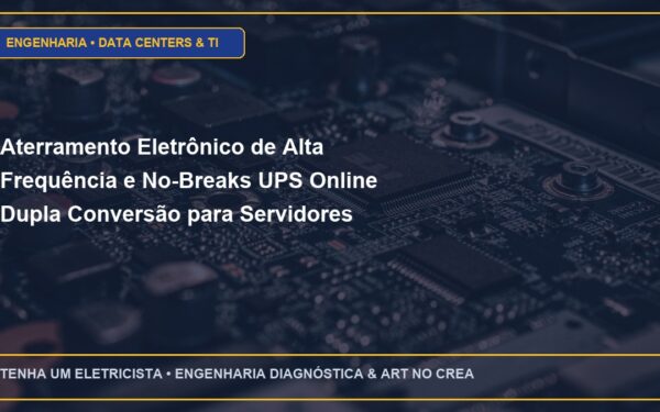 Aterramento Eletrônico de Alta Frequência e No-Breaks UPS Online Dupla Conversão para Servidores Críticos