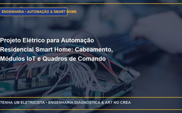 Projeto Elétrico para Automação Residencial Smart Home: Cabeamento, Módulos IoT e Quadros de Comando