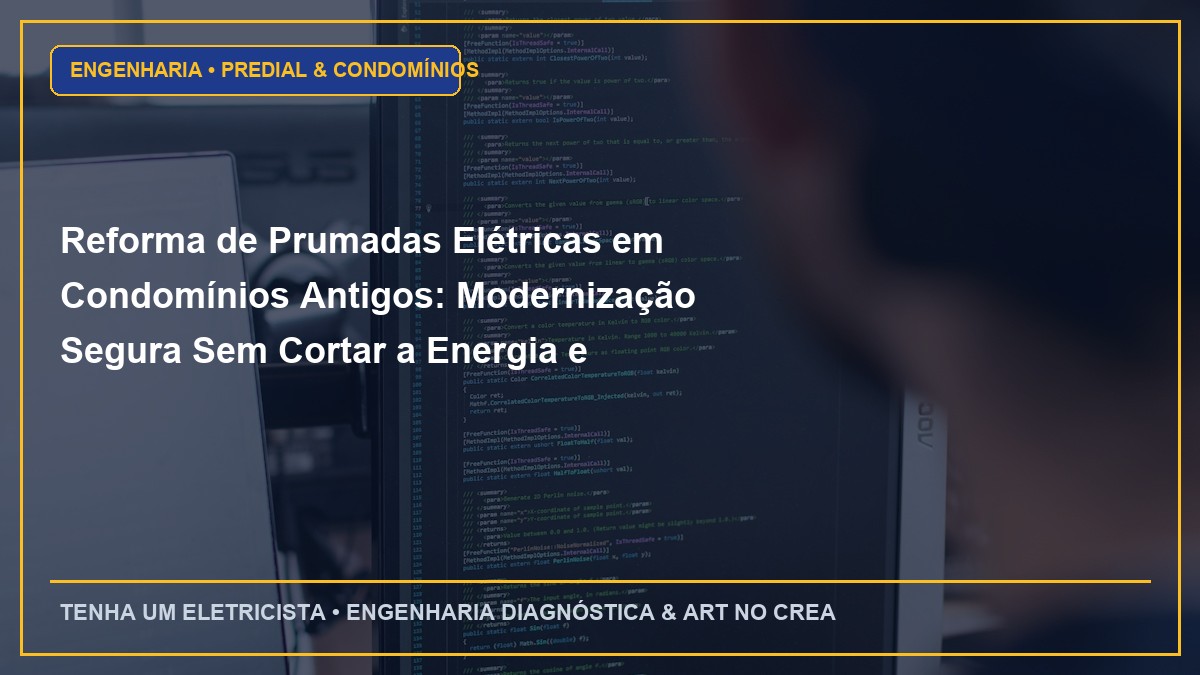 Reforma de Prumadas Elétricas em Condomínios Antigos: Modernização Segura Sem Cortar a Energia e Aprovação em Assembleia