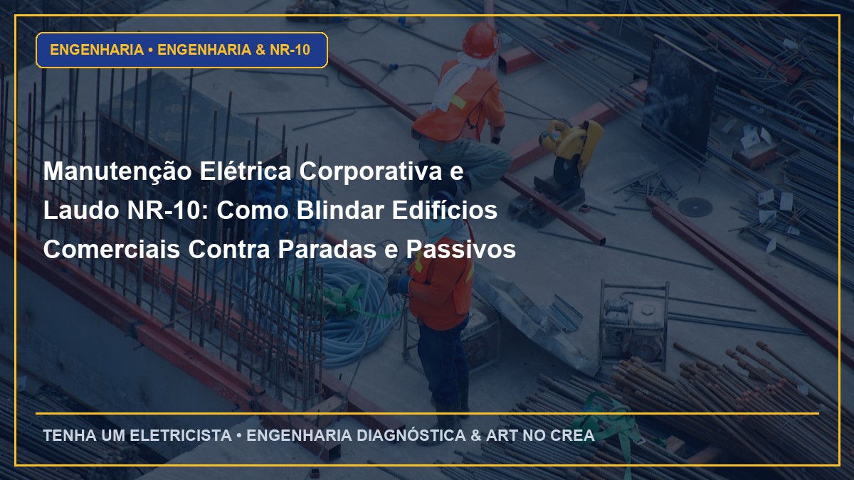 Manutenção Elétrica Corporativa e Laudo NR-10: Como Blindar Edifícios Comerciais Contra Paradas e Passivos Trabalhistas