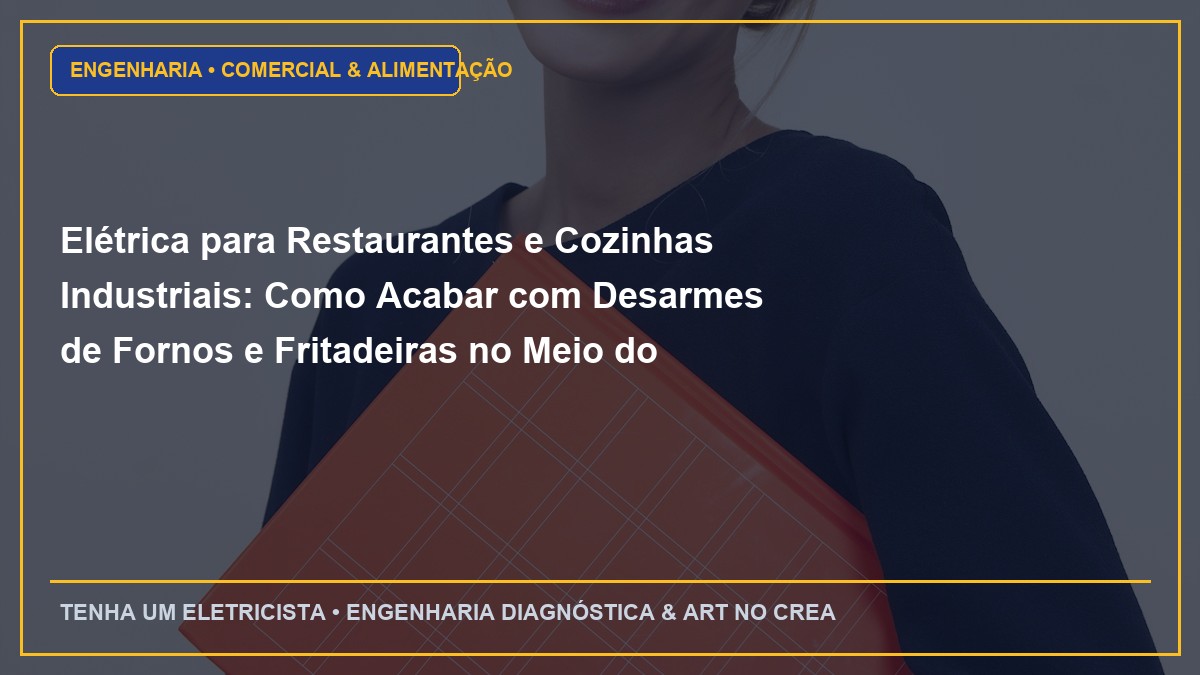 Elétrica para Restaurantes e Cozinhas Industriais: Como Acabar com Desarmes de Fornos e Fritadeiras no Meio do Almoço