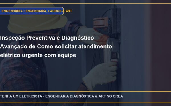 Inspeção Preventiva e Diagnóstico Avançado de Como solicitar atendimento elétrico urgente com equipe credenciada CREA em SP