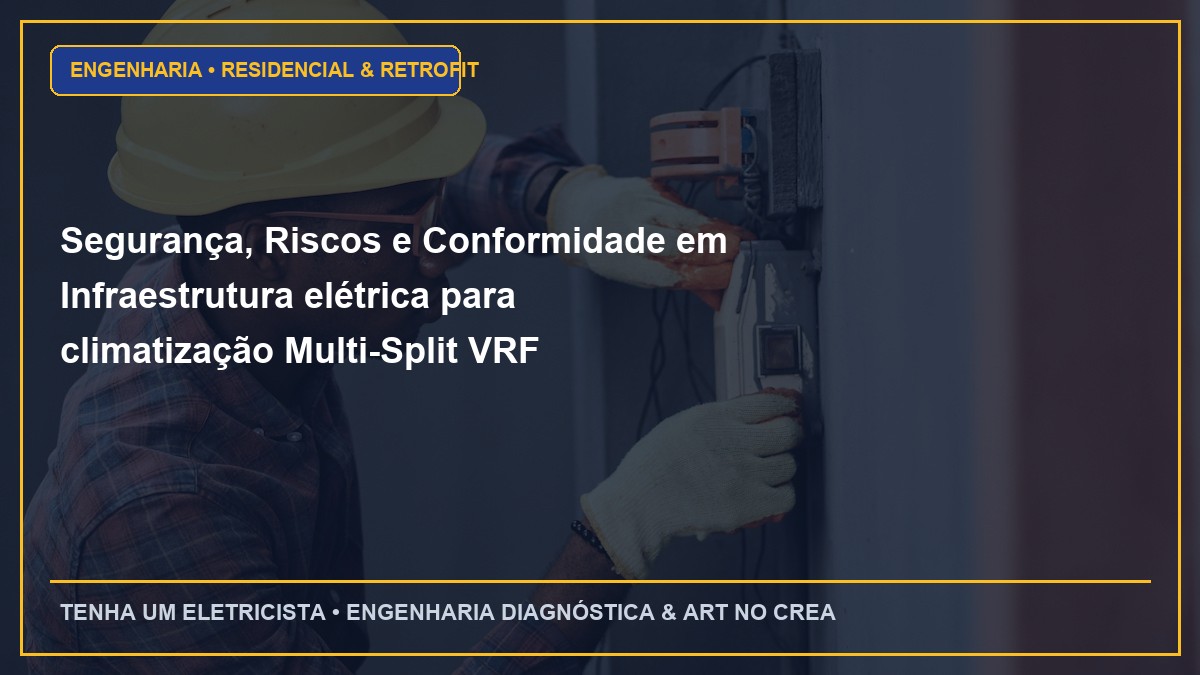 Segurança, Riscos e Conformidade em Infraestrutura elétrica para climatização Multi-Split VRF residencial