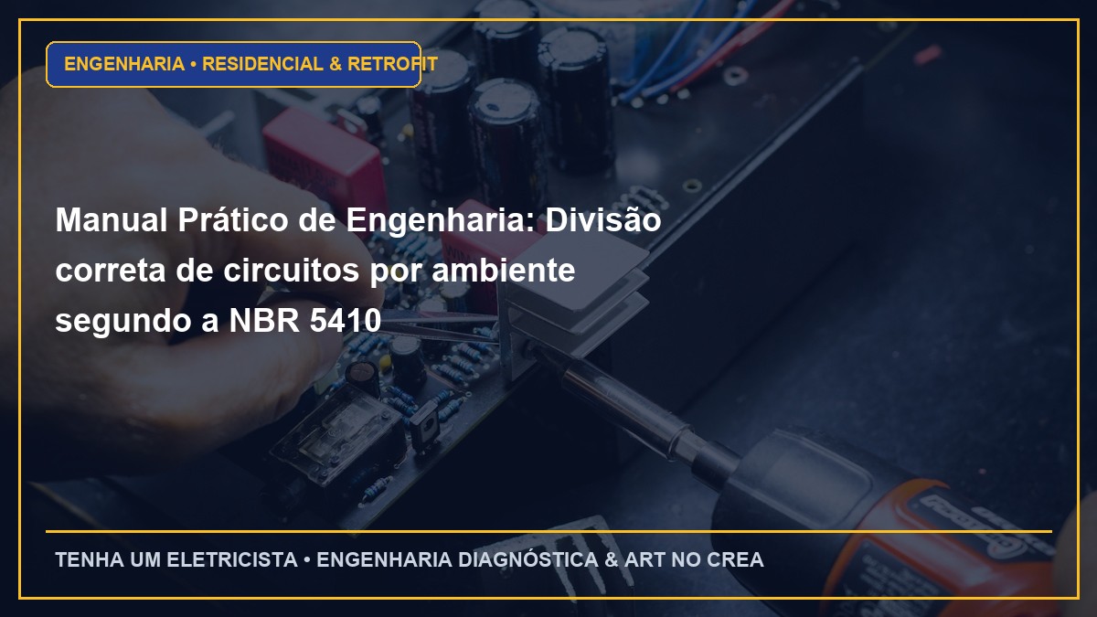 Manual Prático de Engenharia: Divisão correta de circuitos por ambiente segundo a NBR 5410