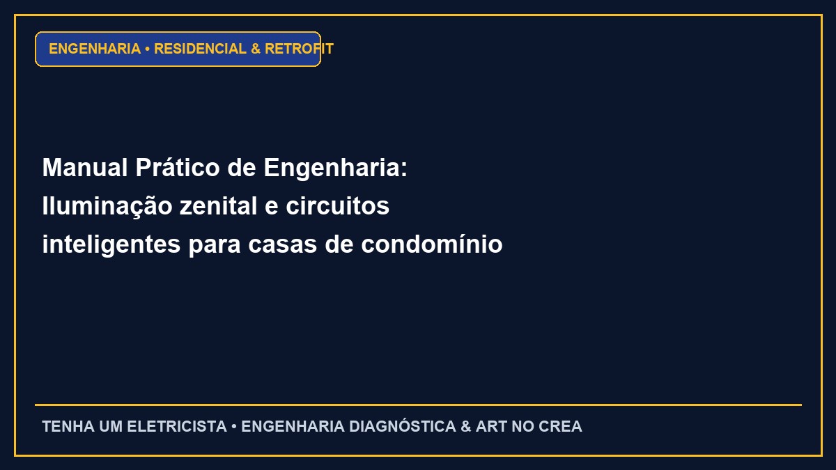 Manual Prático de Engenharia: Iluminação zenital e circuitos inteligentes para casas de condomínio fechado