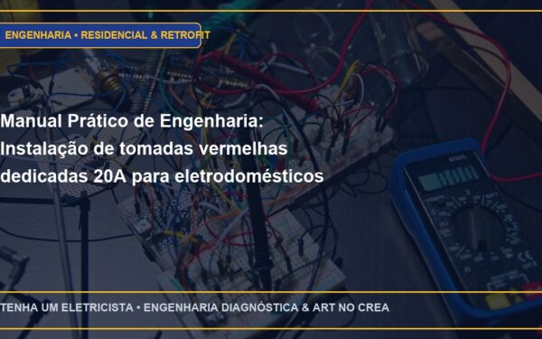 Manual Prático de Engenharia: Instalação de tomadas vermelhas dedicadas 20A para eletrodomésticos pesados