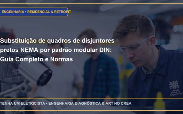 Substituição de quadros de disjuntores pretos NEMA por padrão modular DIN: Guia Completo e Normas
