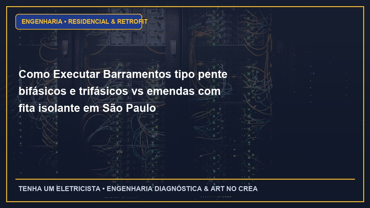 Como Executar Barramentos tipo pente bifásicos e trifásicos vs emendas com fita isolante em São Paulo