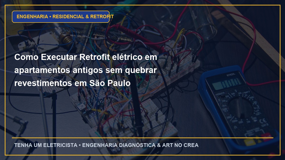 Como Executar Retrofit elétrico em apartamentos antigos sem quebrar revestimentos em São Paulo