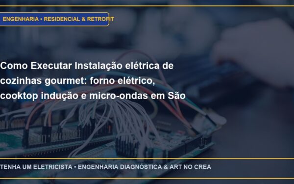 Como Executar Instalação elétrica de cozinhas gourmet: forno elétrico, cooktop indução e micro-ondas em São Paulo