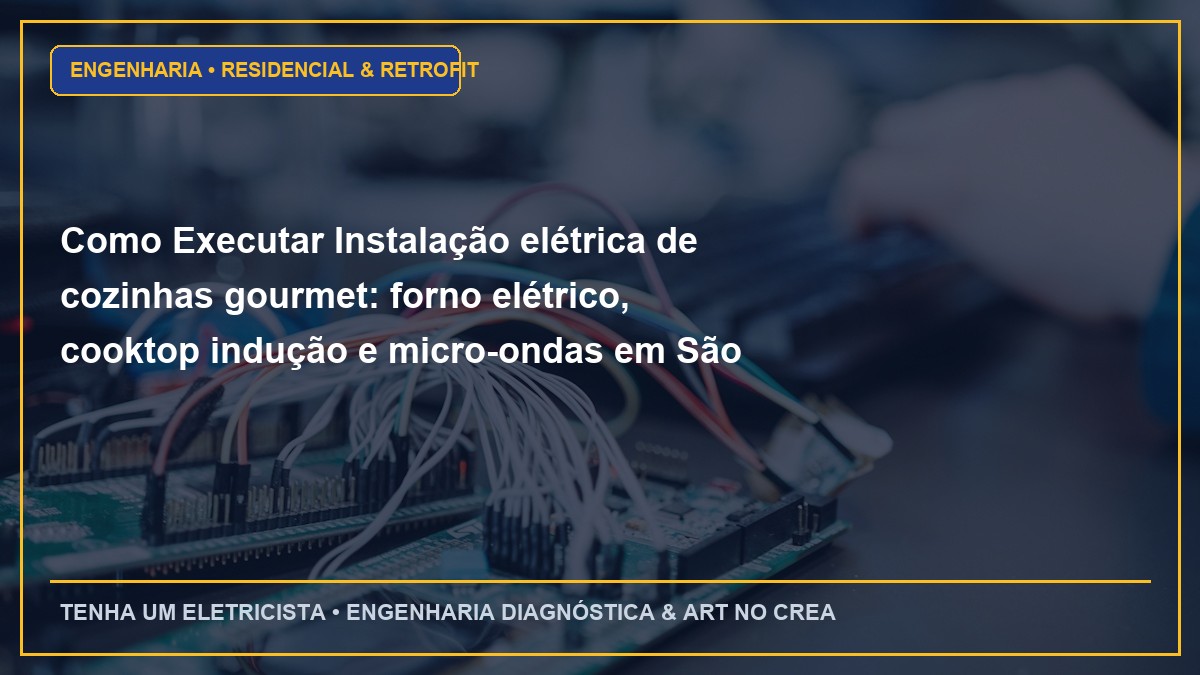 Como Executar Instalação elétrica de cozinhas gourmet: forno elétrico, cooktop indução e micro-ondas em São Paulo