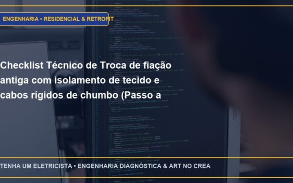 Checklist Técnico de Troca de fiação antiga com isolamento de tecido e cabos rígidos de chumbo (Passo a Passo)