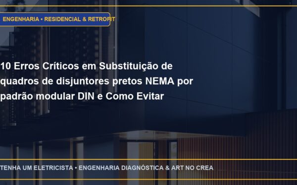 10 Erros Críticos em Substituição de quadros de disjuntores pretos NEMA por padrão modular DIN e Como Evitar