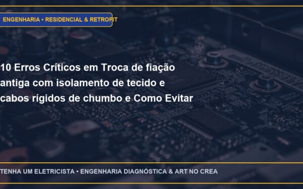 10 Erros Críticos em Troca de fiação antiga com isolamento de tecido e cabos rígidos de chumbo e Como Evitar