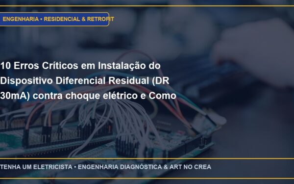 10 Erros Críticos em Instalação do Dispositivo Diferencial Residual (DR 30mA) contra choque elétrico e Como Evitar