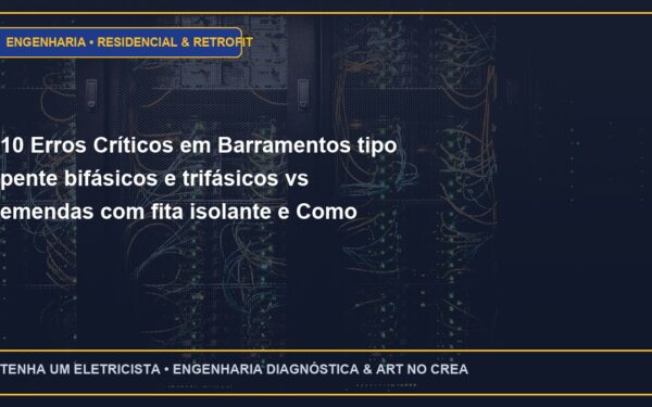 10 Erros Críticos em Barramentos tipo pente bifásicos e trifásicos vs emendas com fita isolante e Como Evitar