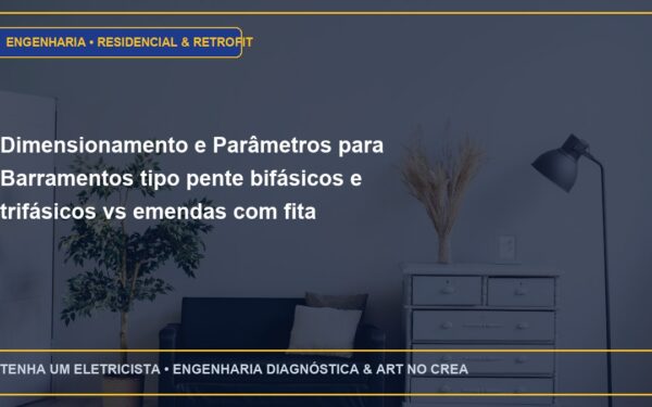 Dimensionamento e Parâmetros para Barramentos tipo pente bifásicos e trifásicos vs emendas com fita isolante
