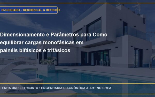 Dimensionamento e Parâmetros para Como equilibrar cargas monofásicas em painéis bifásicos e trifásicos