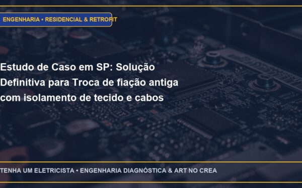 Estudo de Caso em SP: Solução Definitiva para Troca de fiação antiga com isolamento de tecido e cabos rígidos de chumbo