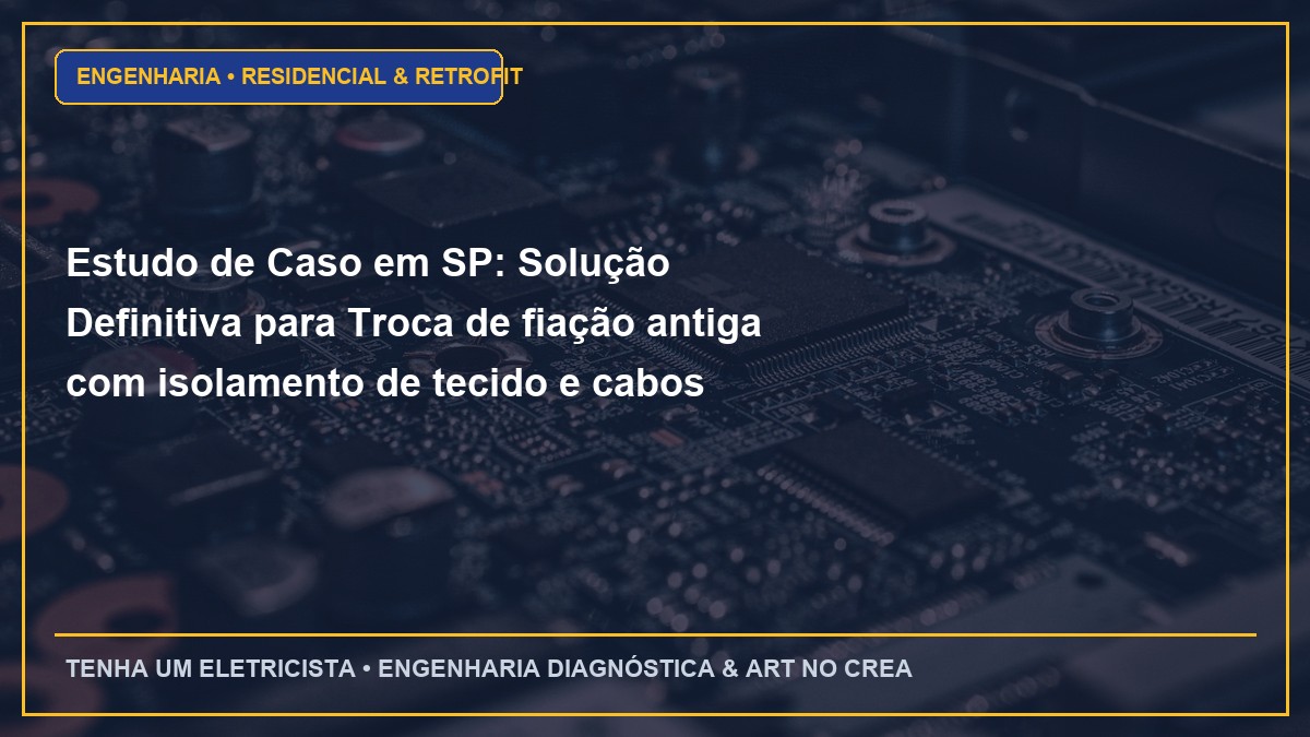 Estudo de Caso em SP: Solução Definitiva para Troca de fiação antiga com isolamento de tecido e cabos rígidos de chumbo