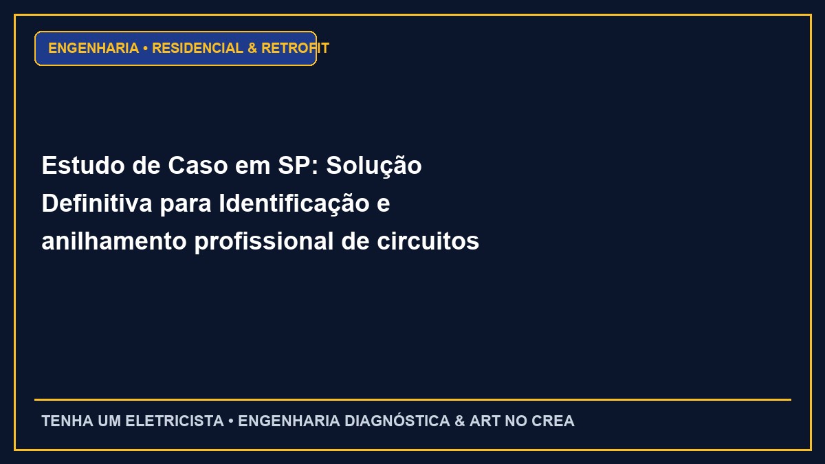 Estudo de Caso em SP: Solução Definitiva para Identificação e anilhamento profissional de circuitos em quadros QDC