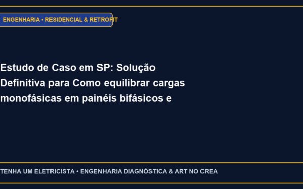 Estudo de Caso em SP: Solução Definitiva para Como equilibrar cargas monofásicas em painéis bifásicos e trifásicos