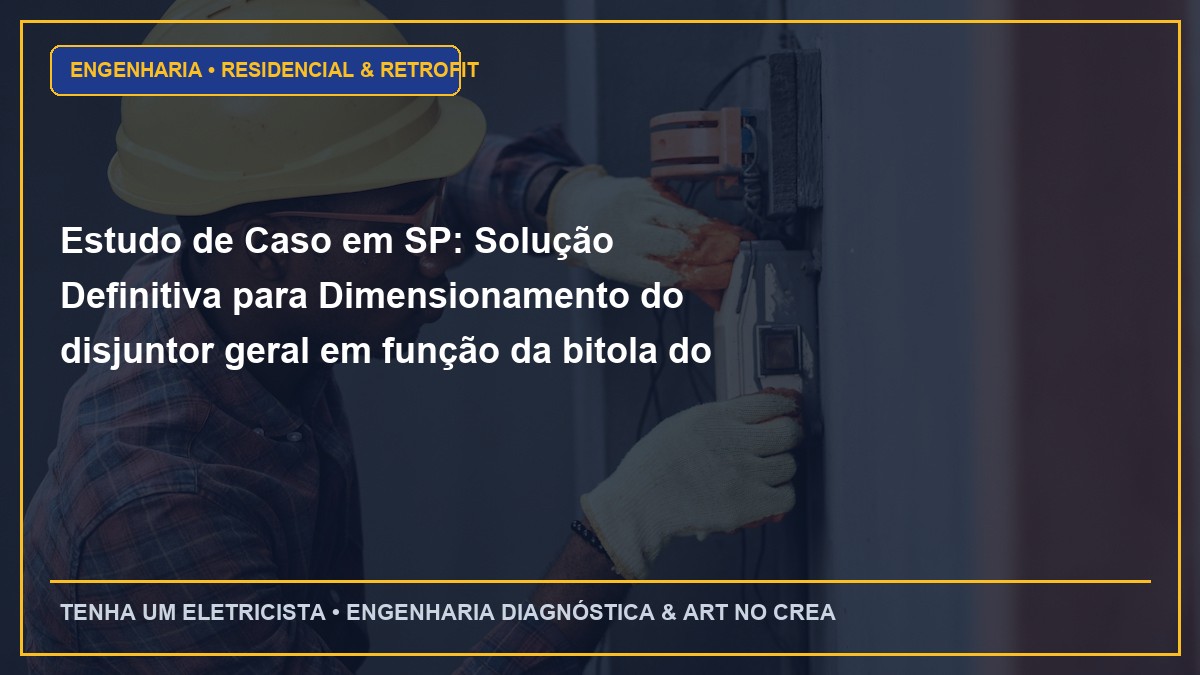 Estudo de Caso em SP: Solução Definitiva para Dimensionamento do disjuntor geral em função da bitola do cabo de entrada