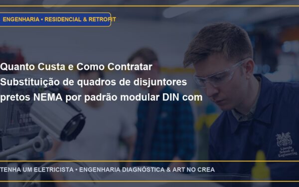 Quanto Custa e Como Contratar Substituição de quadros de disjuntores pretos NEMA por padrão modular DIN com ART