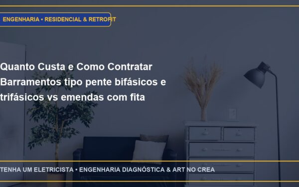 Quanto Custa e Como Contratar Barramentos tipo pente bifásicos e trifásicos vs emendas com fita isolante com ART