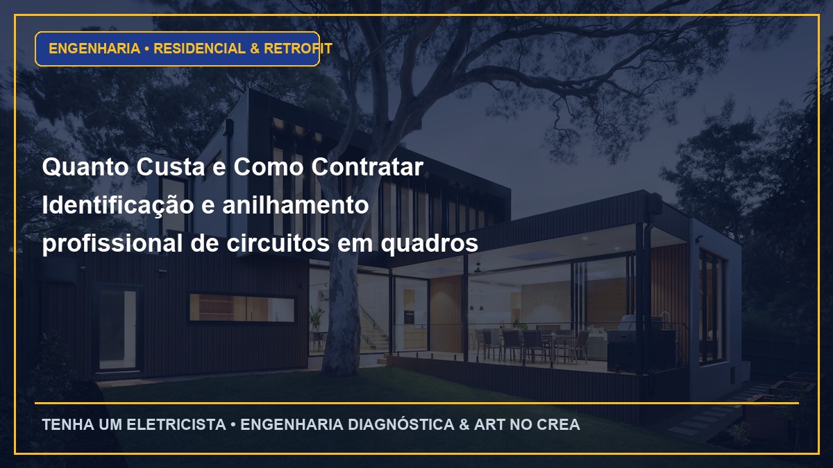 Quanto Custa e Como Contratar Identificação e anilhamento profissional de circuitos em quadros QDC com ART