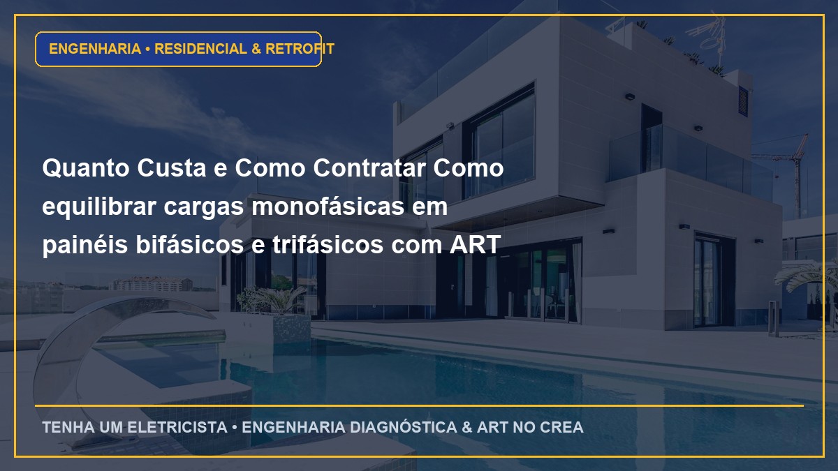 Quanto Custa e Como Contratar Como equilibrar cargas monofásicas em painéis bifásicos e trifásicos com ART