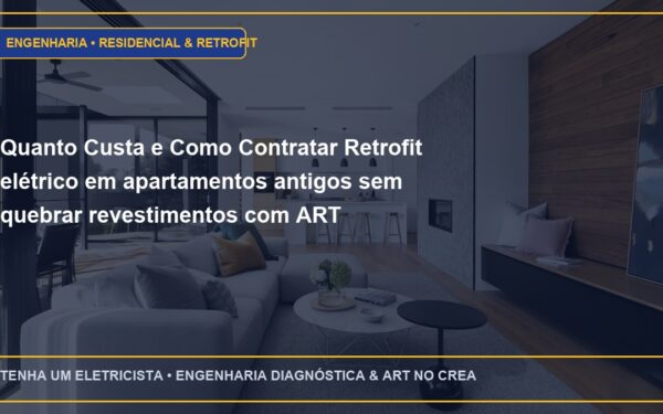 Quanto Custa e Como Contratar Retrofit elétrico em apartamentos antigos sem quebrar revestimentos com ART
