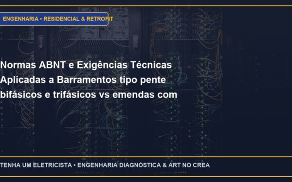 Normas ABNT e Exigências Técnicas Aplicadas a Barramentos tipo pente bifásicos e trifásicos vs emendas com fita isolante