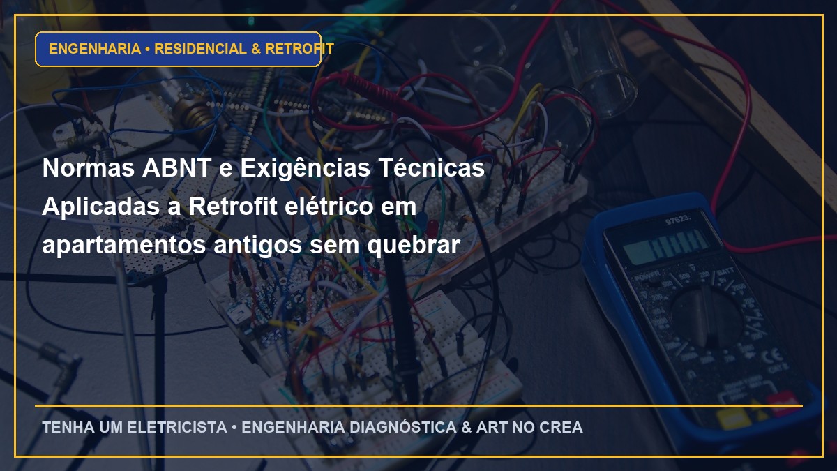 Normas ABNT e Exigências Técnicas Aplicadas a Retrofit elétrico em apartamentos antigos sem quebrar revestimentos