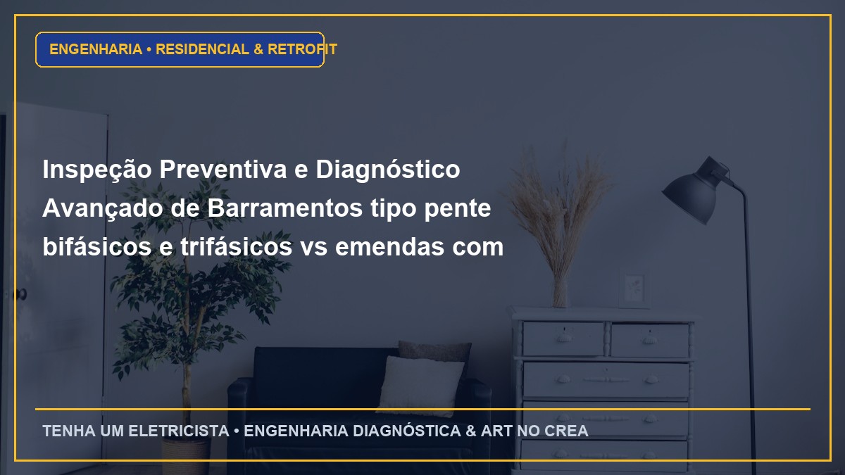 Inspeção Preventiva e Diagnóstico Avançado de Barramentos tipo pente bifásicos e trifásicos vs emendas com fita isolante