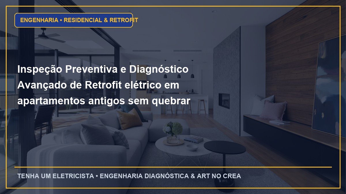Inspeção Preventiva e Diagnóstico Avançado de Retrofit elétrico em apartamentos antigos sem quebrar revestimentos