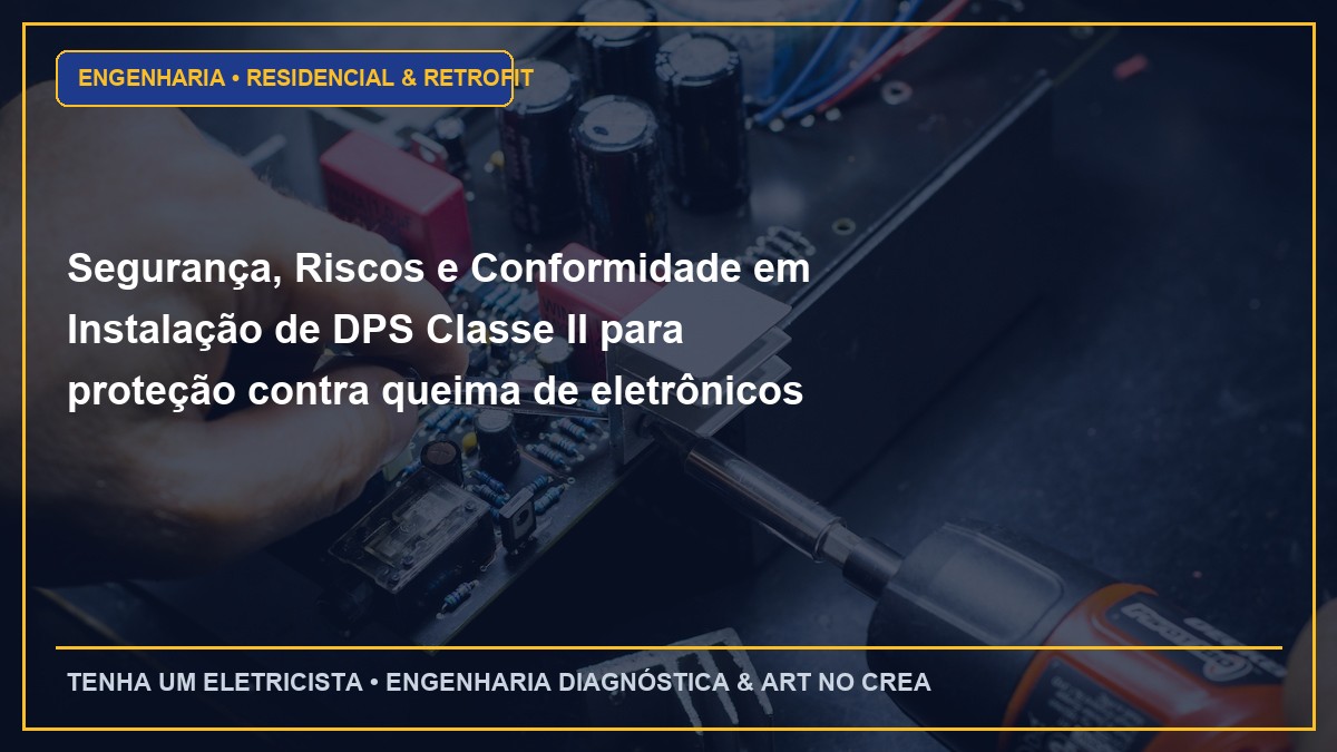 Segurança, Riscos e Conformidade em Instalação de DPS Classe II para proteção contra queima de eletrônicos por raios