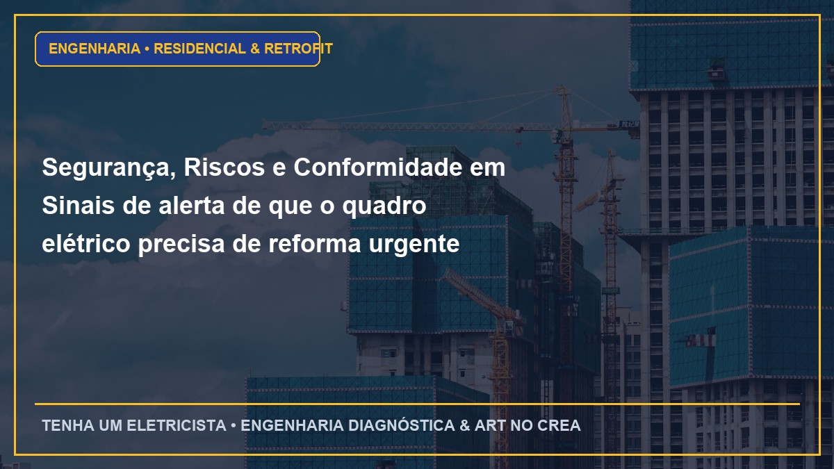 Segurança, Riscos e Conformidade em Sinais de alerta de que o quadro elétrico precisa de reforma urgente