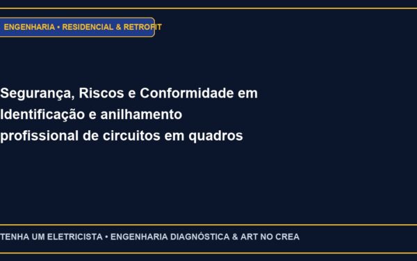 Segurança, Riscos e Conformidade em Identificação e anilhamento profissional de circuitos em quadros QDC