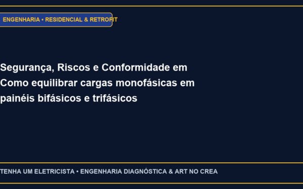 Segurança, Riscos e Conformidade em Como equilibrar cargas monofásicas em painéis bifásicos e trifásicos