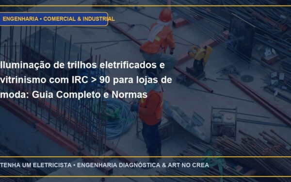 Iluminação de trilhos eletrificados e vitrinismo com IRC > 90 para lojas de moda: Guia Completo e Normas