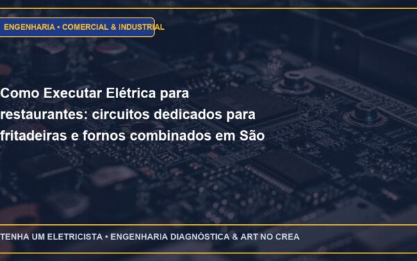 Como Executar Elétrica para restaurantes: circuitos dedicados para fritadeiras e fornos combinados em São Paulo
