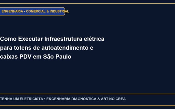 Como Executar Infraestrutura elétrica para totens de autoatendimento e caixas PDV em São Paulo