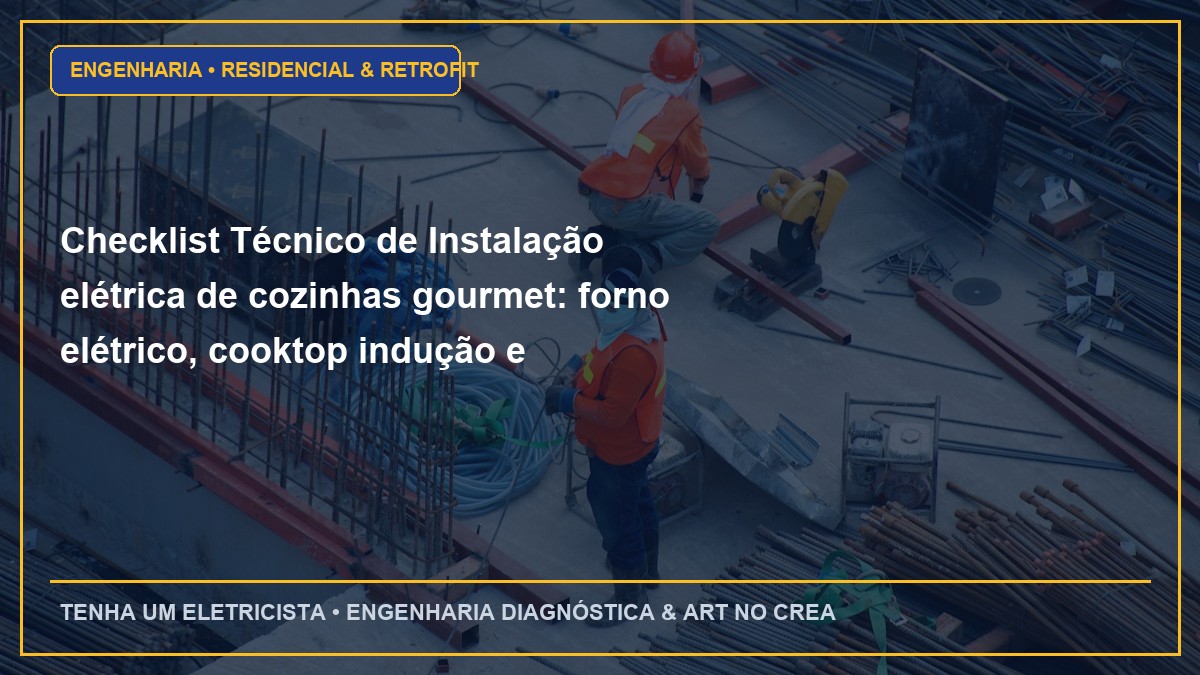 Checklist Técnico de Instalação elétrica de cozinhas gourmet: forno elétrico, cooktop indução e micro-ondas (Passo a Passo)