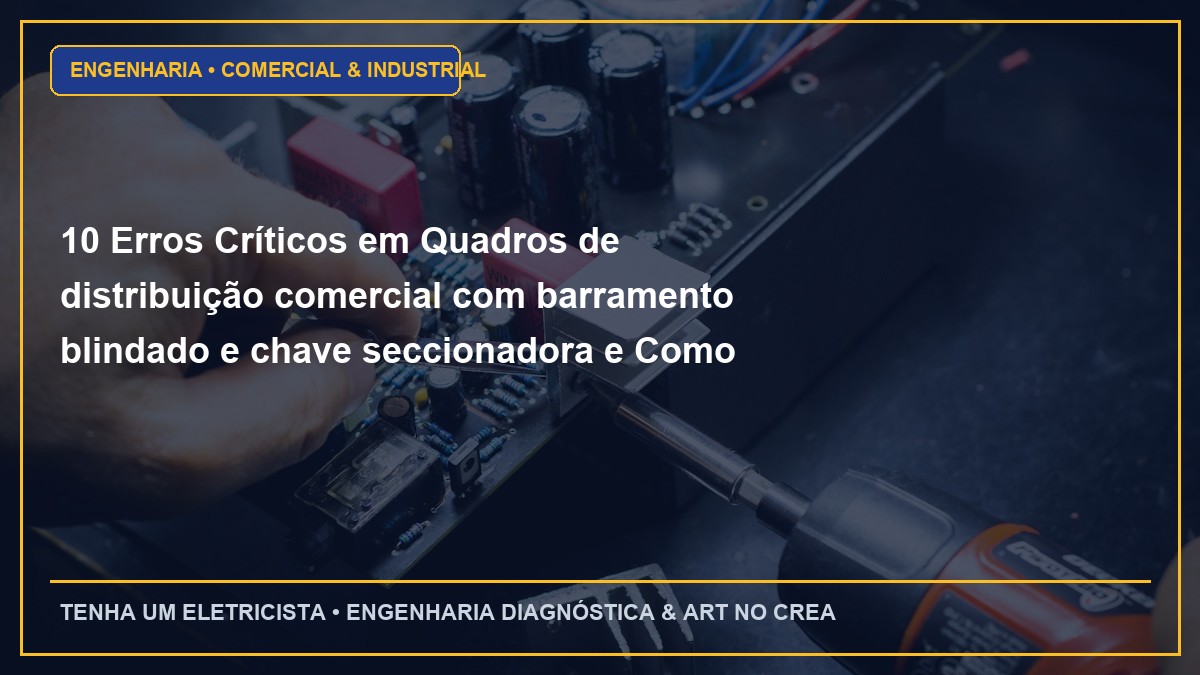 10 Erros Críticos em Quadros de distribuição comercial com barramento blindado e chave seccionadora e Como Evitar