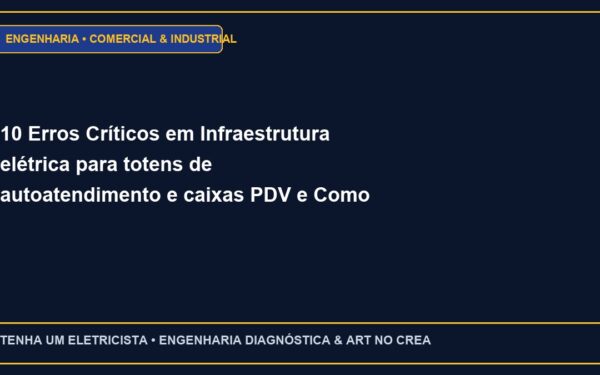 10 Erros Críticos em Infraestrutura elétrica para totens de autoatendimento e caixas PDV e Como Evitar