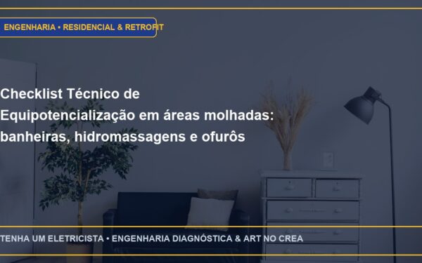 Checklist Técnico de Equipotencialização em áreas molhadas: banheiras, hidromassagens e ofurôs (Passo a Passo)