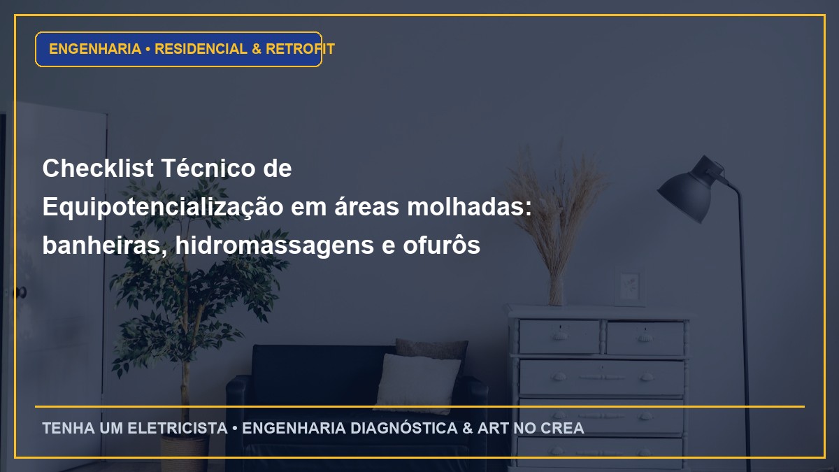 Checklist Técnico de Equipotencialização em áreas molhadas: banheiras, hidromassagens e ofurôs (Passo a Passo)