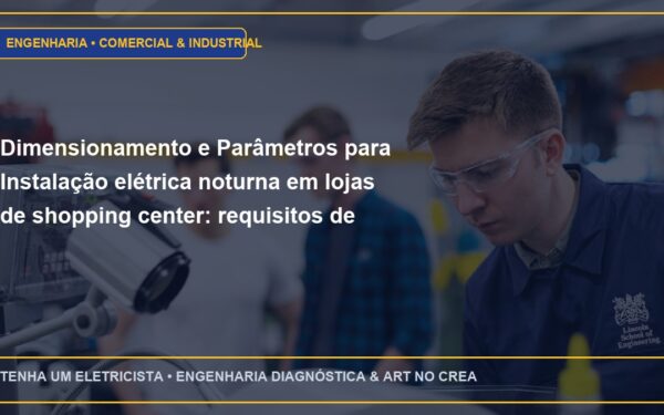 Dimensionamento e Parâmetros para Instalação elétrica noturna em lojas de shopping center: requisitos de aprovação