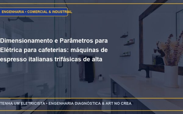 Dimensionamento e Parâmetros para Elétrica para cafeterias: máquinas de espresso italianas trifásicas de alta pressão